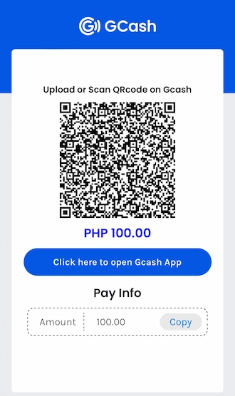 Step 5: Continue to open your GCash payment app and make the payment by scanning the QR code.